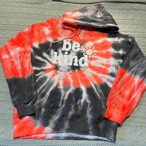 Destinations USA, orange and black be kind hoodie